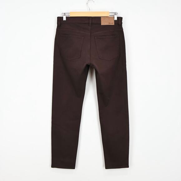 NWT Madewell Men's The Athletic Allday Slim Pant Dark Carob Brown Size 30 X 30 - Picture 4 of 10